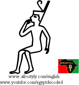 Child with crown of Lower Egypt - A18 - Hieroglyphic Sign List of Gardiner, Medu Neter, Hieroglyphs Alphabet