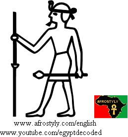 King with stick & club - A23 - Hieroglyphic Sign List of Gardiner, Medu Neter, Hieroglyphs Alphabet