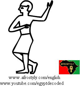 Man dancing - A32 - Hieroglyphic Sign List of Gardiner, Medu Neter, Hieroglyphs Alphabet