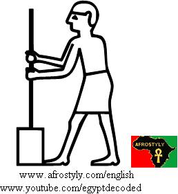Man pouding in a mortar - A34 - Hieroglyphic Sign List of Gardiner, Medu Neter, Hieroglyphs Alphabet
