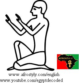Man with arms raised - A4 - Hieroglyphic Sign List of Gardiner, Medu Neter, Hieroglyphs Alphabet