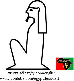 Seated god - A40 - Hieroglyphic Sign List of Gardiner, Medu Neter, Hieroglyphs Alphabet