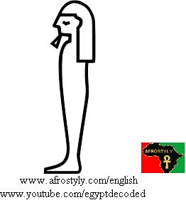 Mummy upright - A53 - Hieroglyphic Sign List of Gardiner, Medu Neter, Hieroglyphs Alphabet, Ancient Egyptian translation & transliteration