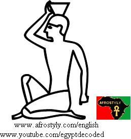 Man carrying basket - A9 - Hieroglyphic Sign List of Gardiner, Medu Neter, Hieroglyphs Alphabet