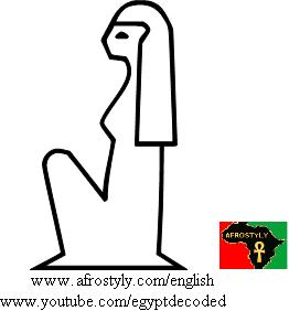 Seated woman - B1 - Hieroglyphic Sign List of Gardiner, Medu Neter, Hieroglyphs Alphabet, Ancient Egyptian translation & transliteration